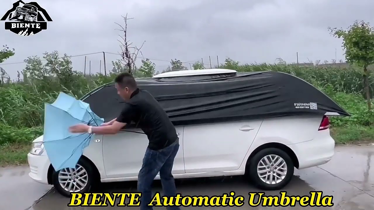 2023 BIENTE NEW Anti-UV Remote Control Automatic Car Umbrella Car Cover