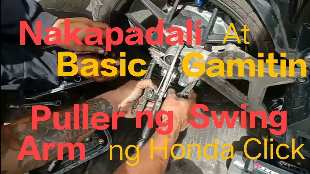 Napakadali D.i.y. puller ng swing arm  ng honda click. basic lng mga parts