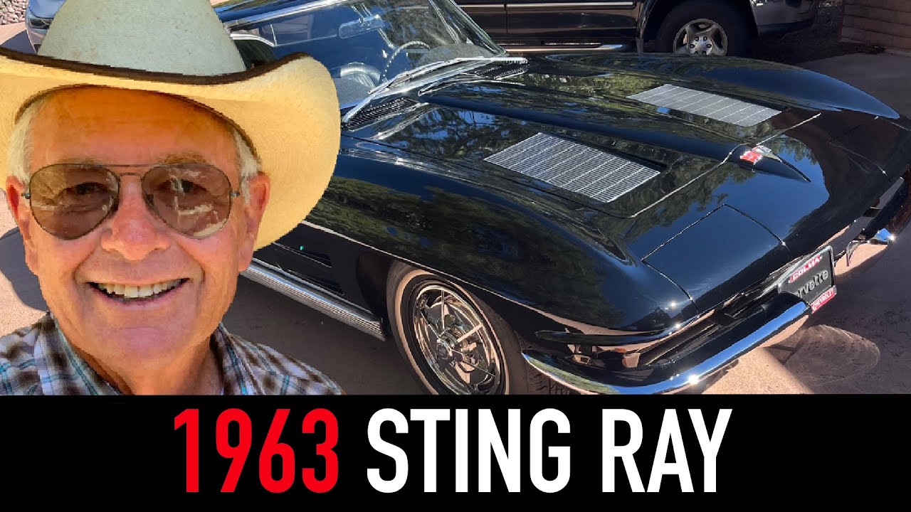Corvette Sting Ray Coupe 1963 года с раздельными окнами в цвете Tuxedo Black