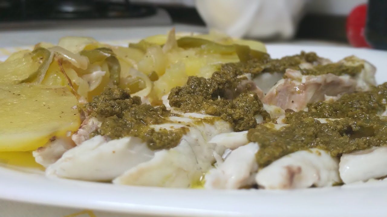 Lubina Con Pesto Al Horno