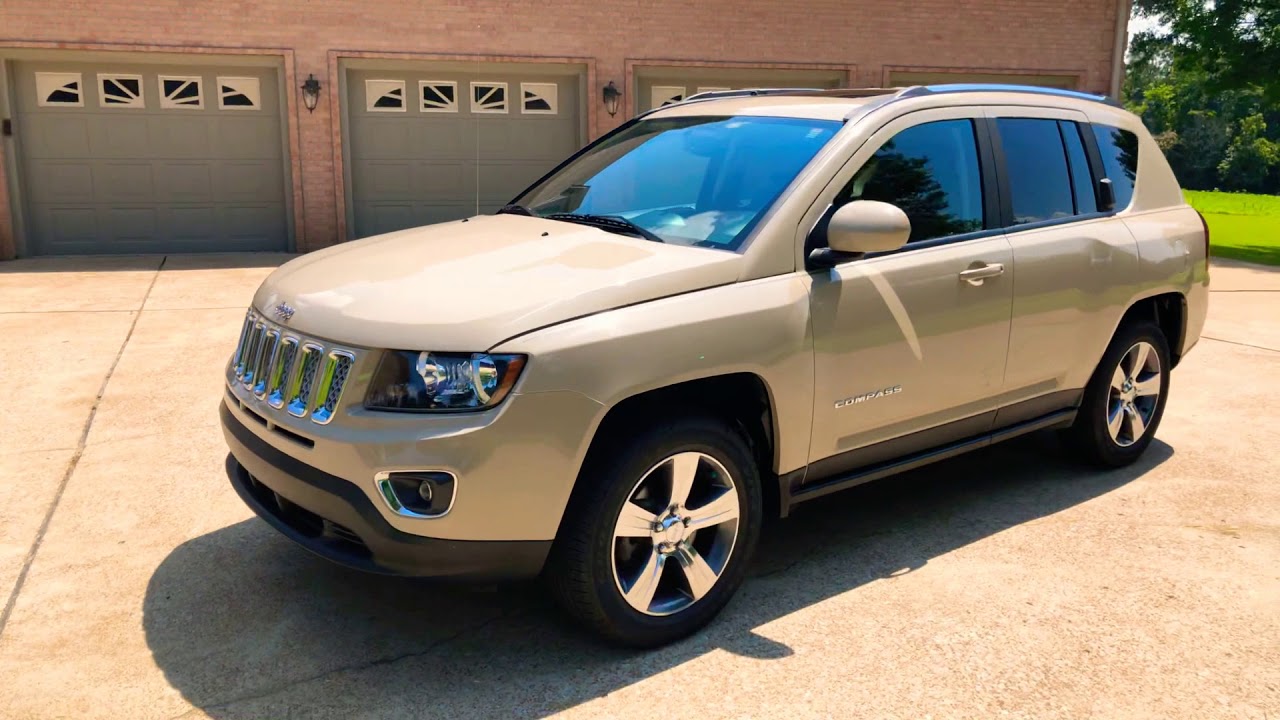 2016 JEEP COMPASS HIGH ALTITUDE LEATHER SUNROOF MOJAVE SAND USED FOR SALE INFO WWW.SUNSETMOTORS.COM