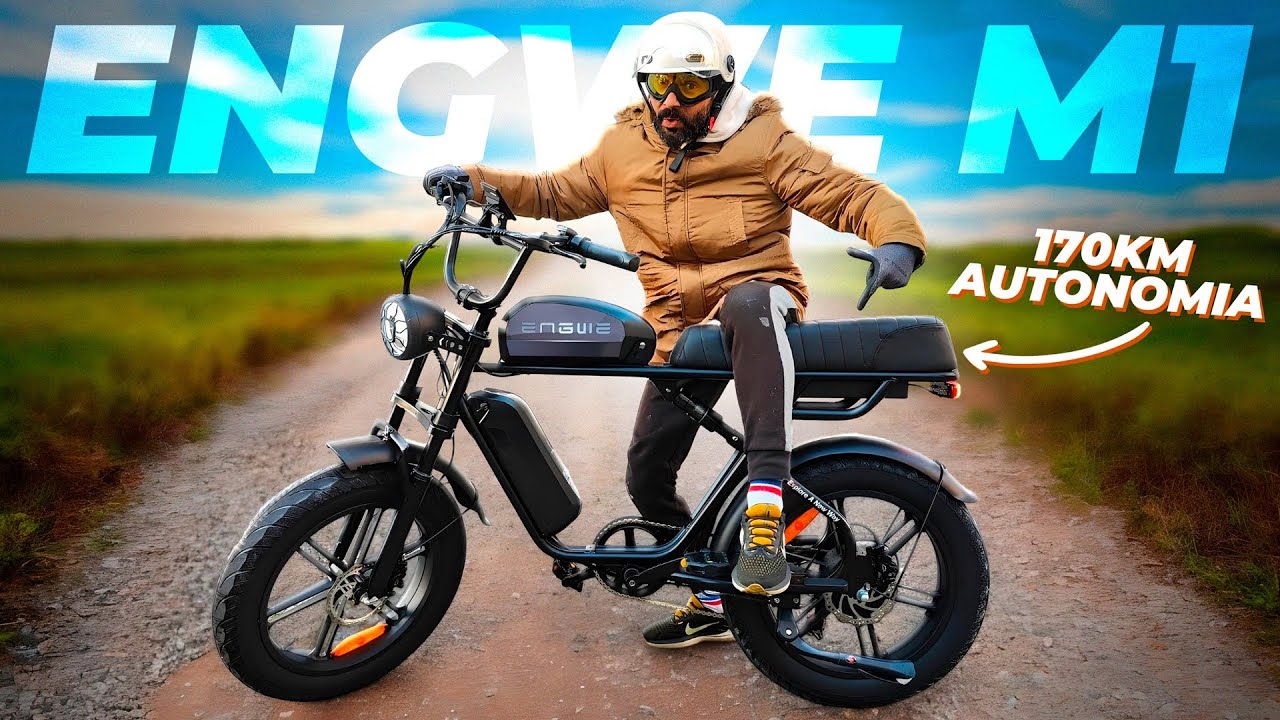 ENGWE M1 😱 Bicicleta elétrica (tipo moto) que Acomoda 2 pessoas!