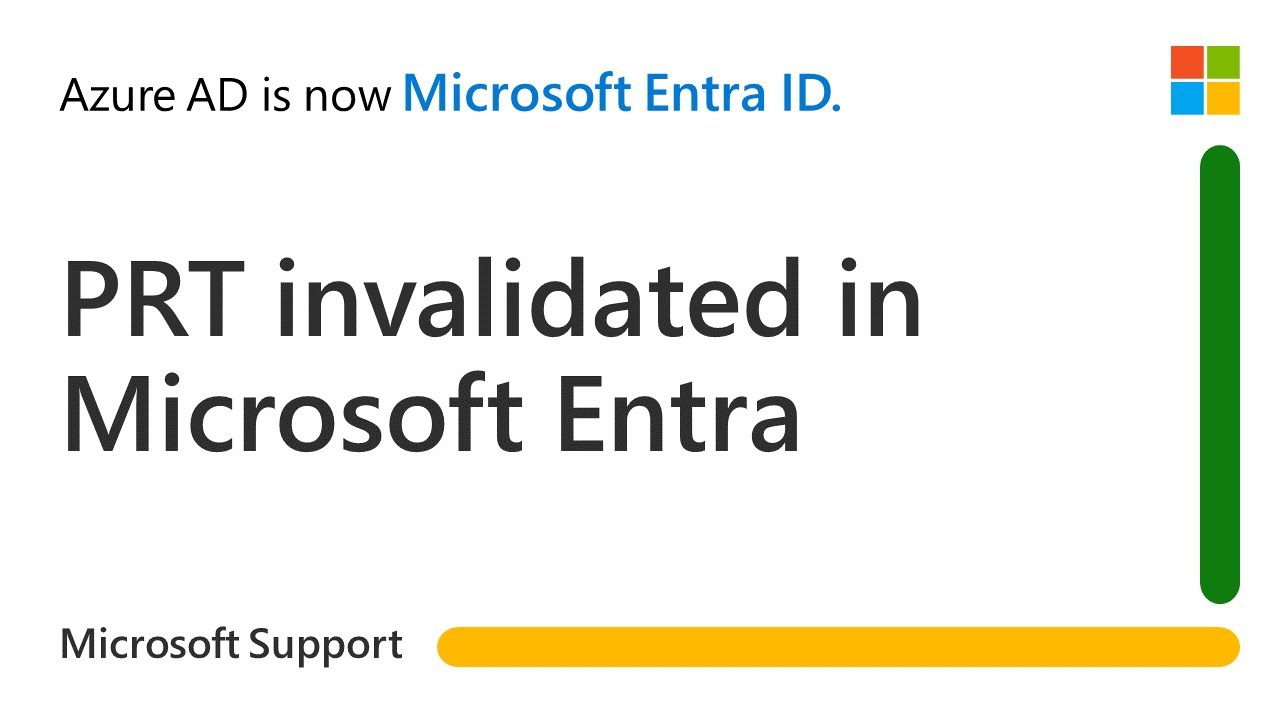How to troubleshoot a invalidated PRT (Primary Refresh Token) in Microsoft Entra | Microsoft