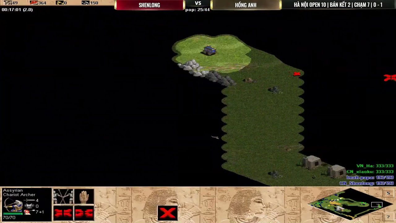 BÁN KẾT GIẢI AOE HÀ NỘI OPEN 10 | SHENLONG vs HỒNG ANH : Khổ trước sướng sau thế mới giàu!