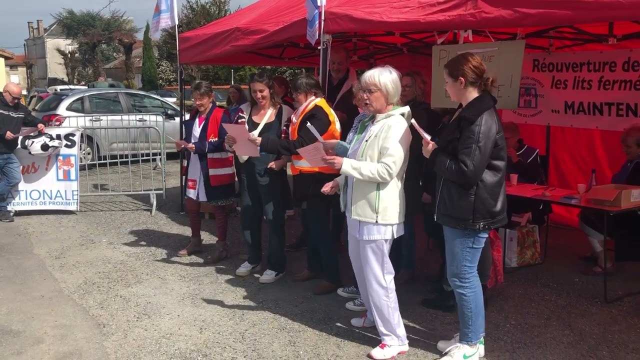 Les agents de l'hôpital de Ruffec mobilisés en chanson