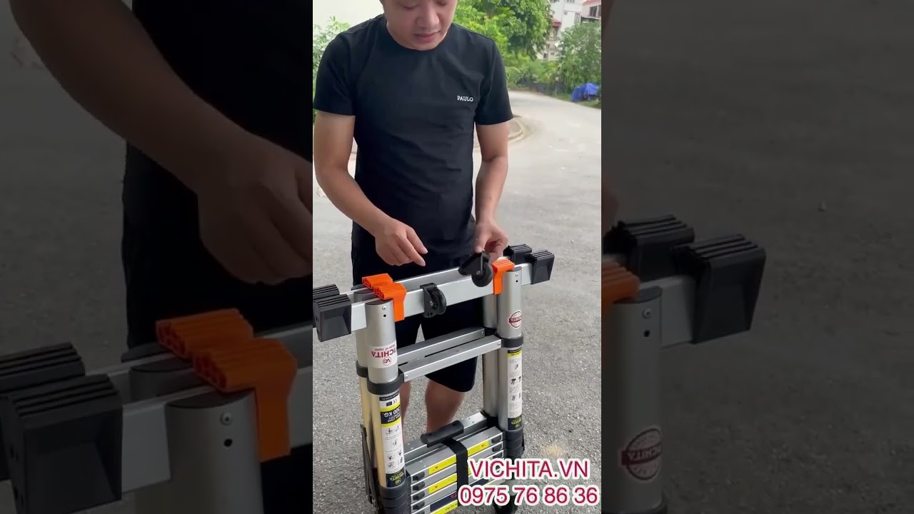Hướng dẫn sử dụng thang nhôm rút chữ a VICHITA