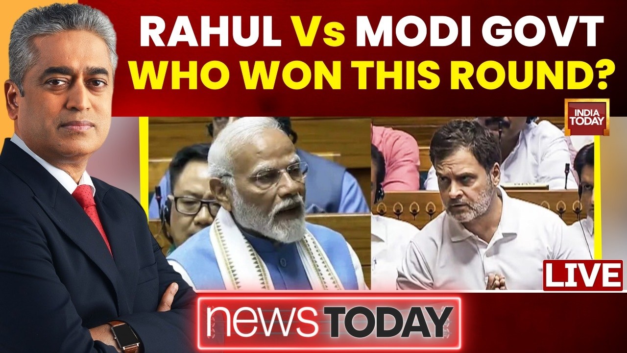 Rajdeep Sardesai LIVE: Rahul Gandhi Vs Modi Govt In Parliament: Who Won This Round? | NewsToday