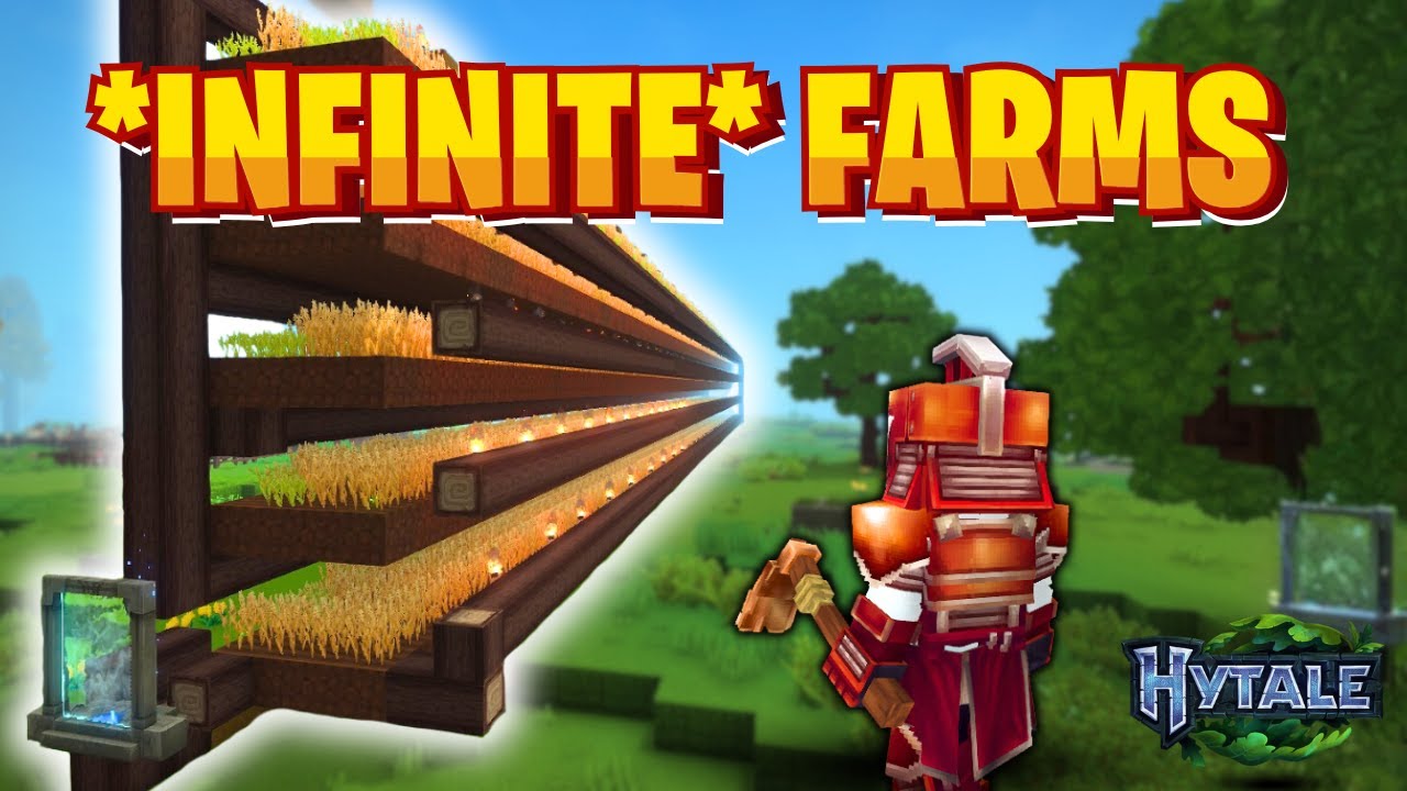 Как построить бесконечные полуавтоматические фермы в Hytale!!