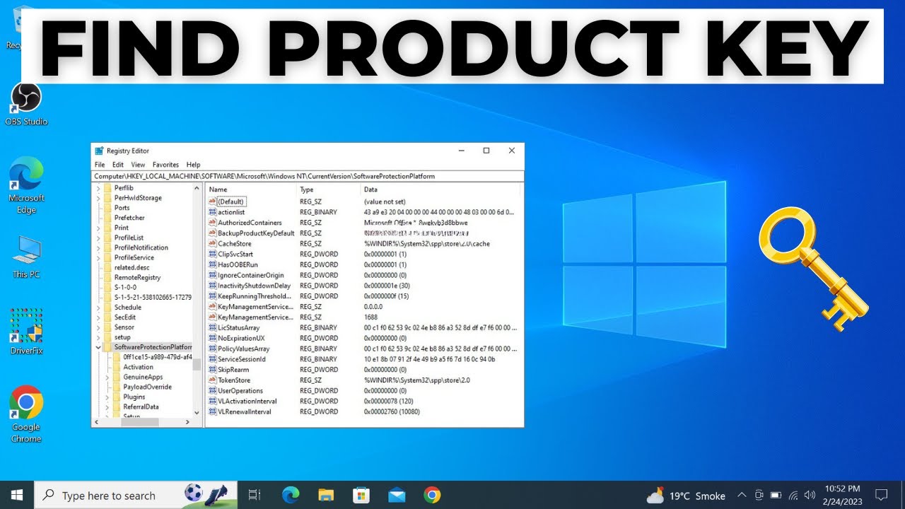 Как найти ключ продукта Windows 10