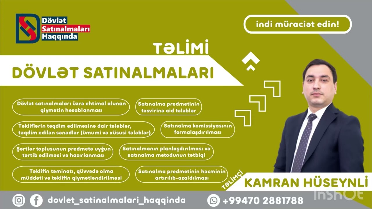 Dövlət satınalmaları təlimi