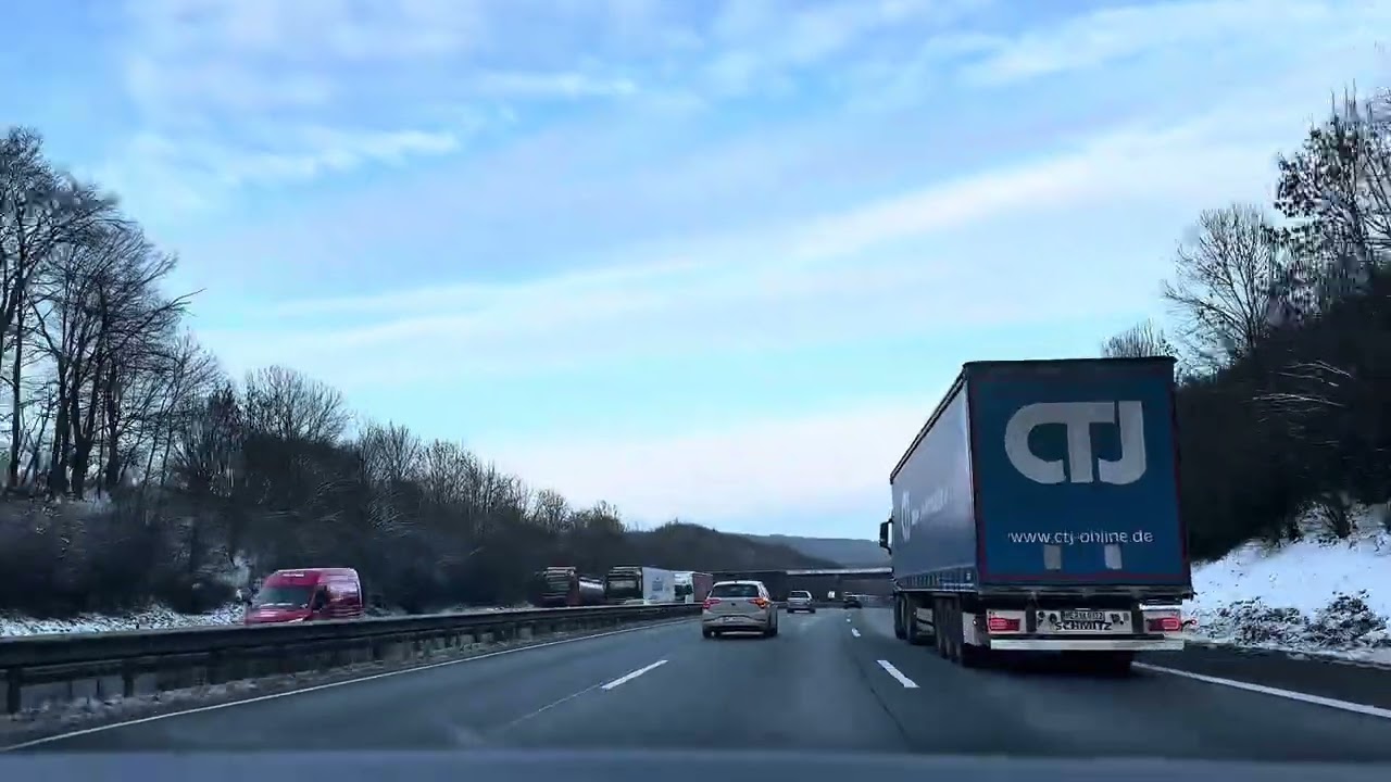 Autobahn | German 🇩🇪 | Snow ❄️ | View | Beautiful 