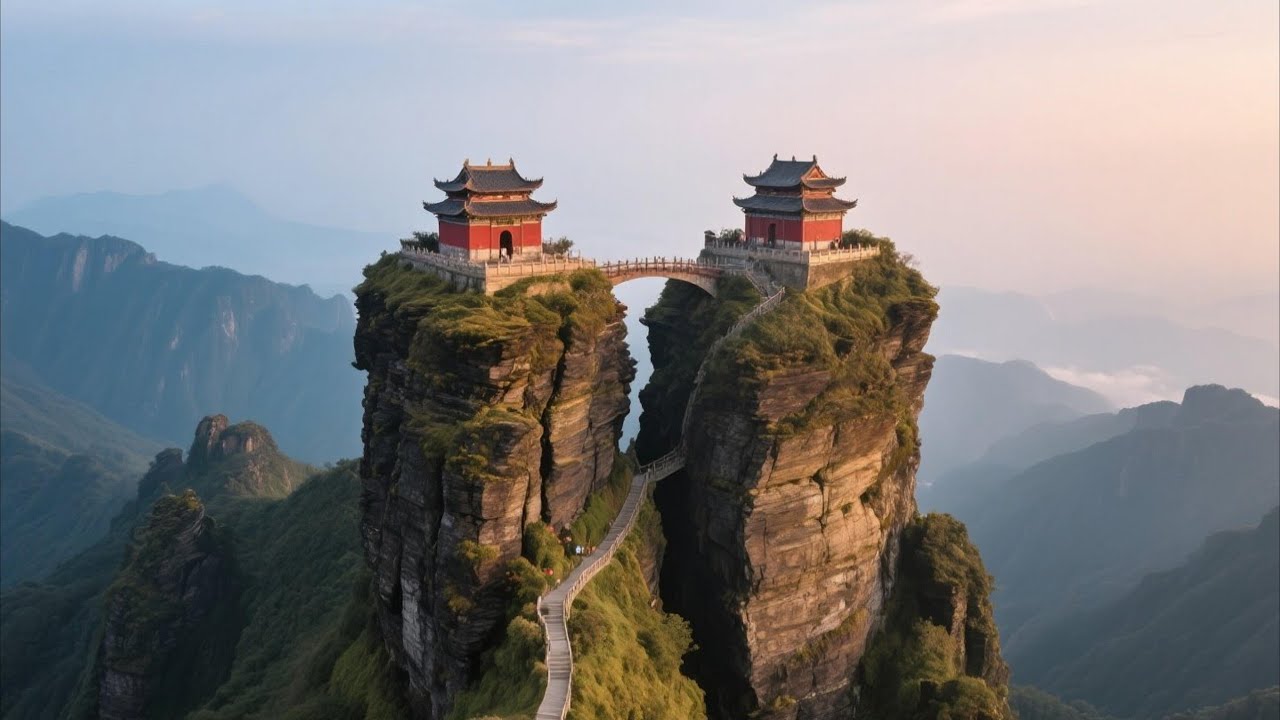 雨天徒步浏览贵州第一名山--梵净山，佛门胜地，天空之城，红云金顶#蘑菇岩#老金顶#三大奇观全记录#Fanjing Mountain