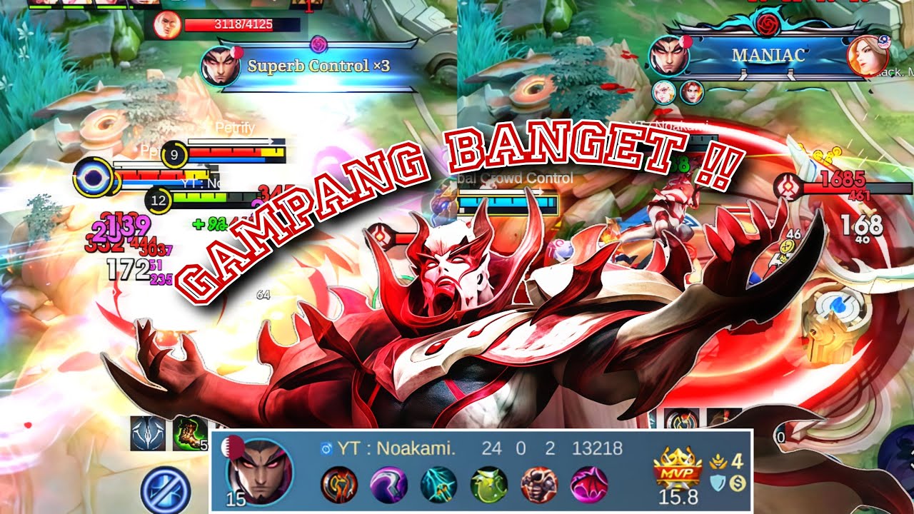 YU ZHONG 24 KILLS DI SOLO RANK  + TIPS ILMU DAGING BIAR LU GAMPANG IMMORTAL❗#mobilelegends #mlbb