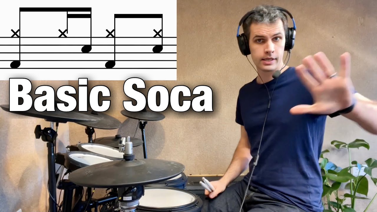 Базовый урок игры на барабанах (Soca)