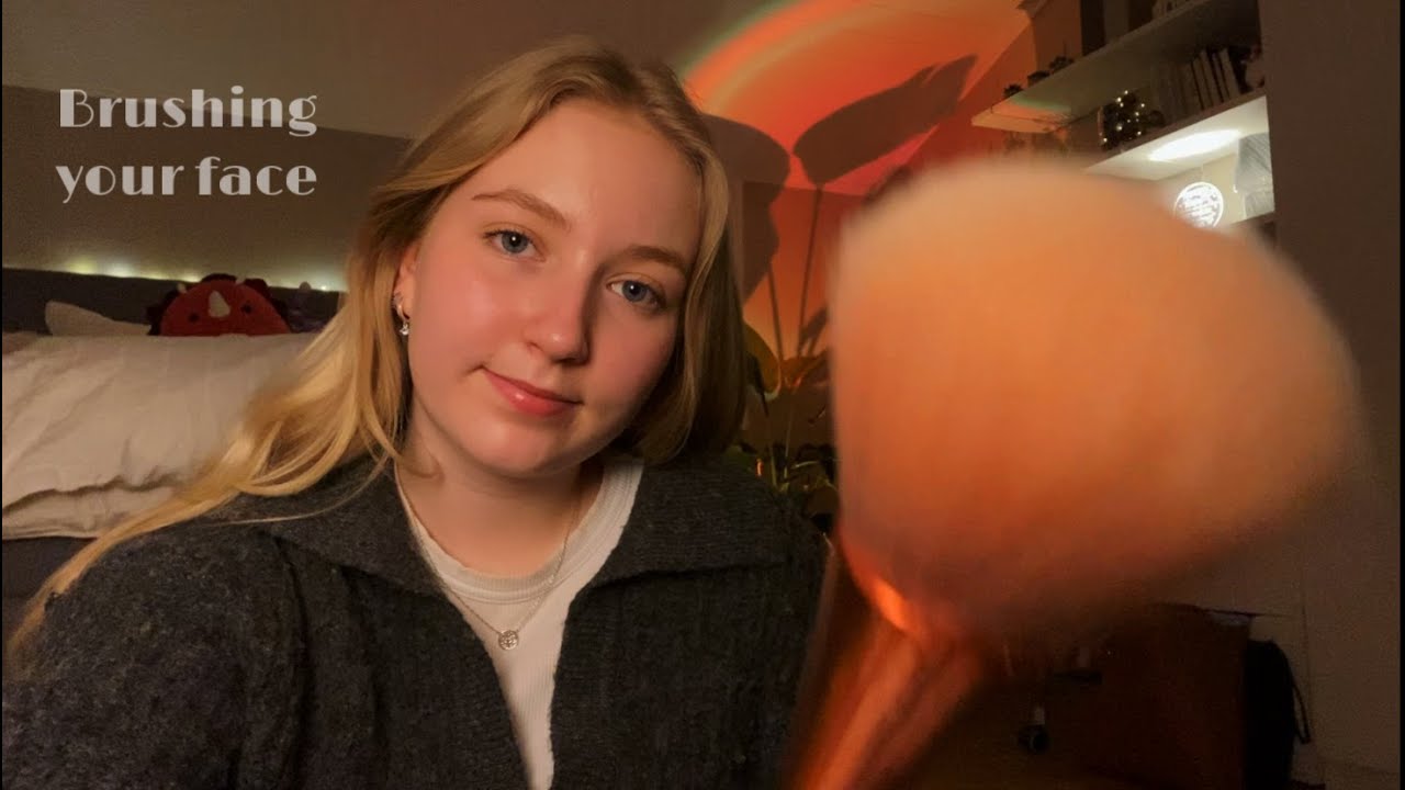 brushing your face ASMR 🤍
