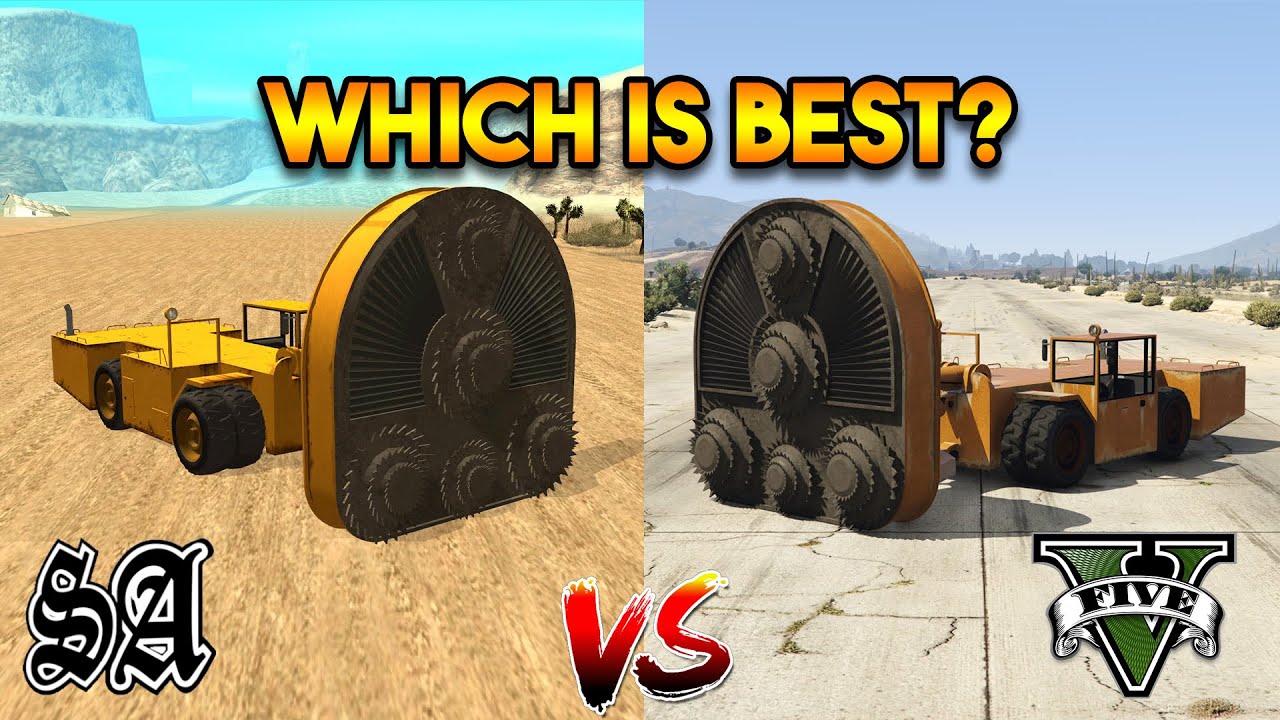 GTA 5 VS GTA SAN ANDREAS MOD : CUTTER MACHINE (WHICH IS BEST?)
