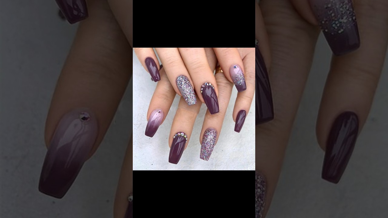 Simple And Elegant Nail Art Design| Party wear nail art #viral #nailartdesigns #trendingshorts