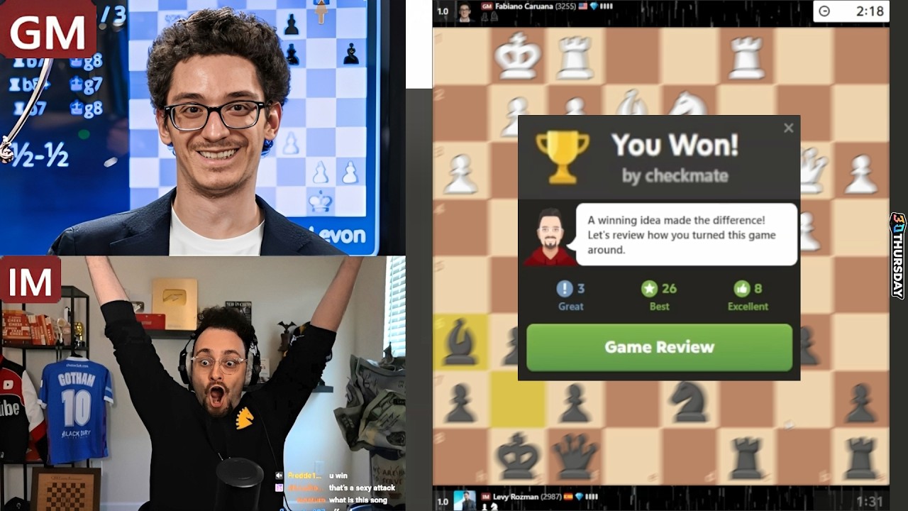 You WON! GM Fabiano Caruana vs IM GothamChess