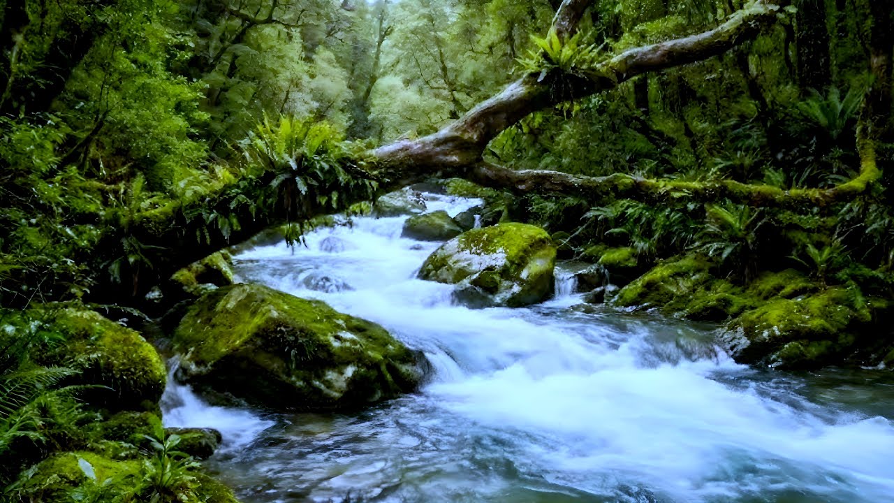 Relaxation and fokus ASMR / River and Bird Sounds for Calm Mind