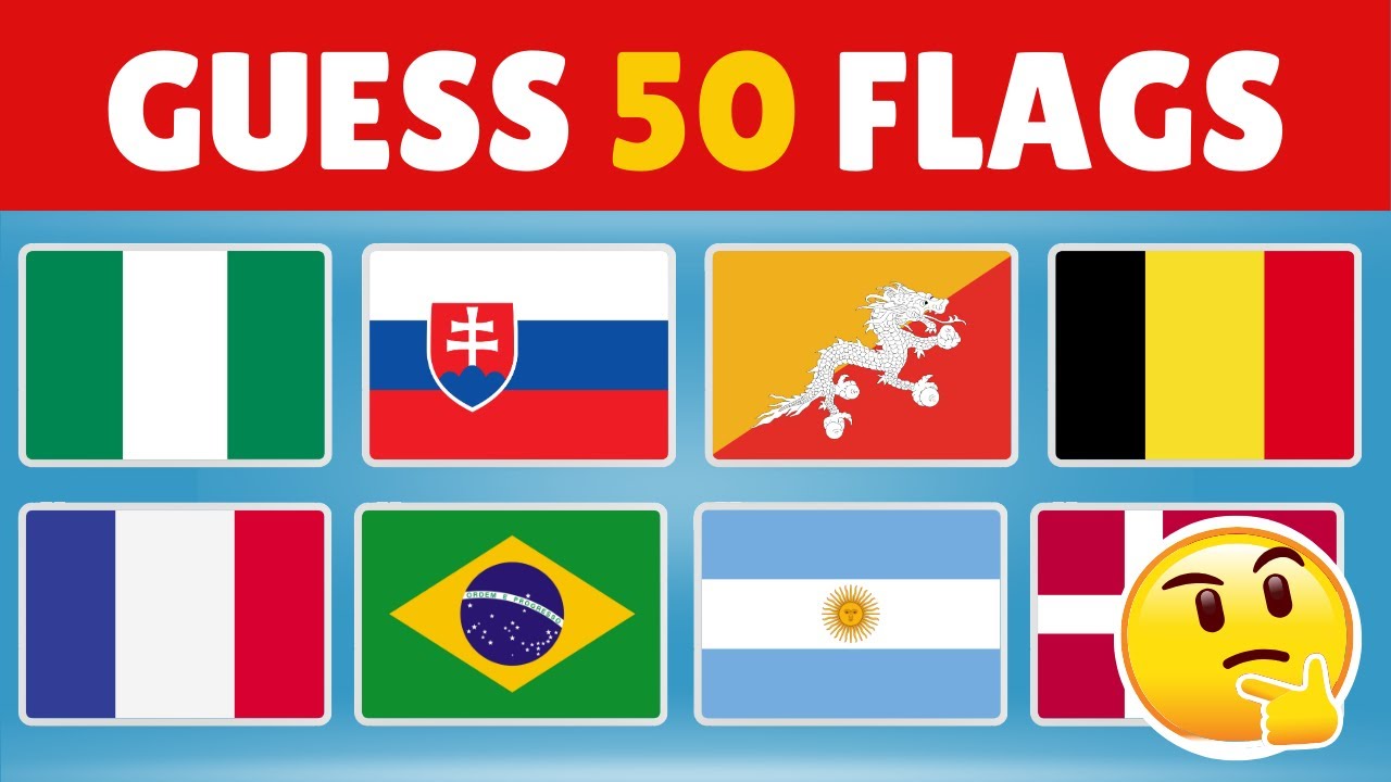Guess the Flag Quiz 🚩| 50 countries Flag Quiz