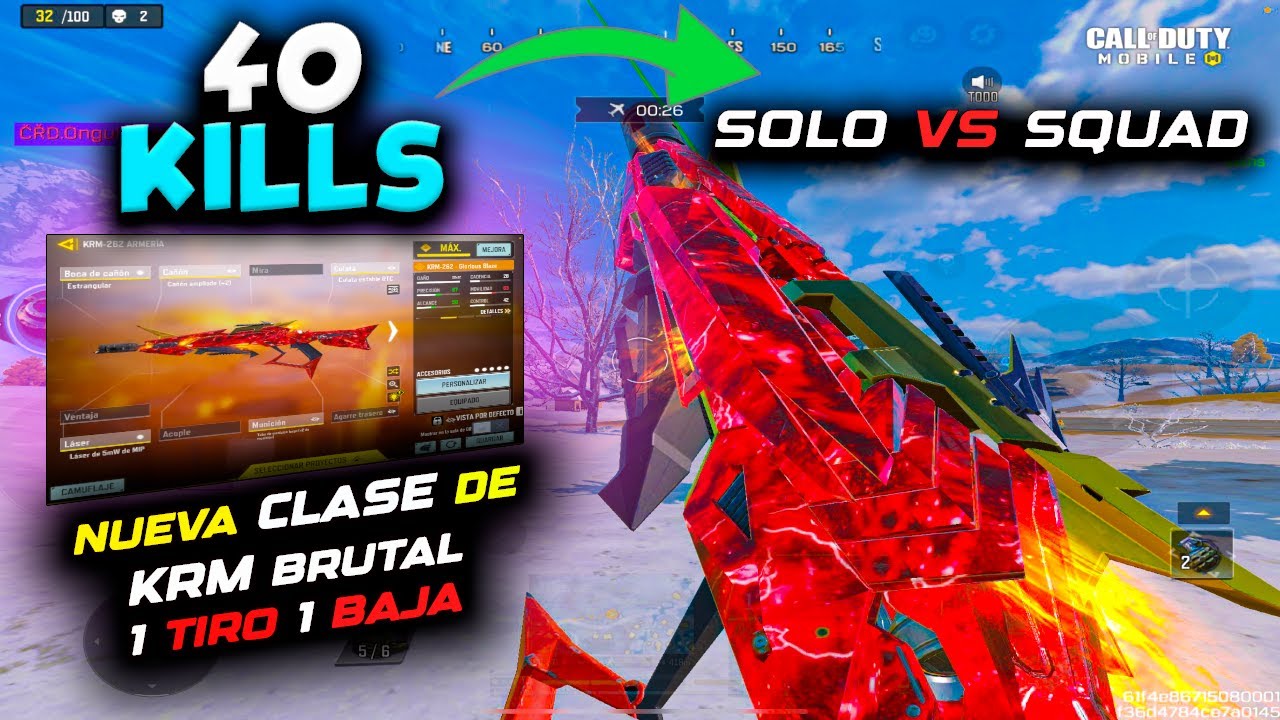✅40 KILLS CON LA NUEVA MEJOR CLASE DE KRM EN SOLO VS SQUAD ! RECORD PERSONAL !