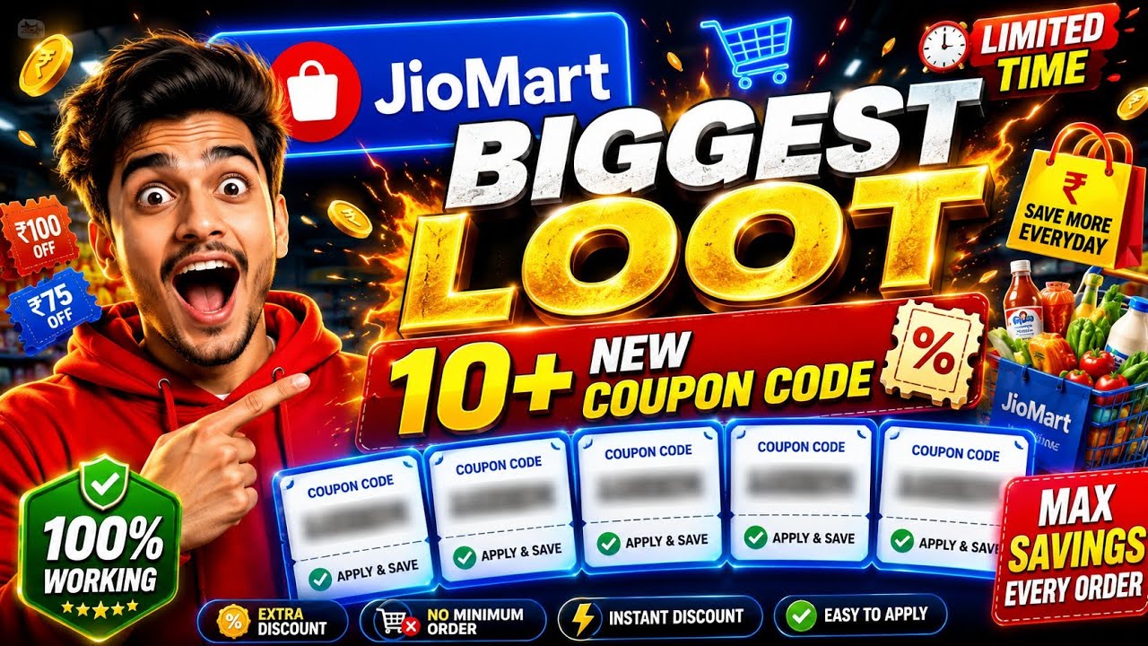 Jiomart Coupon Code Today | Jiomart 100 Free Shopping | Jiomart 100 off coupon | Jiomart offer today