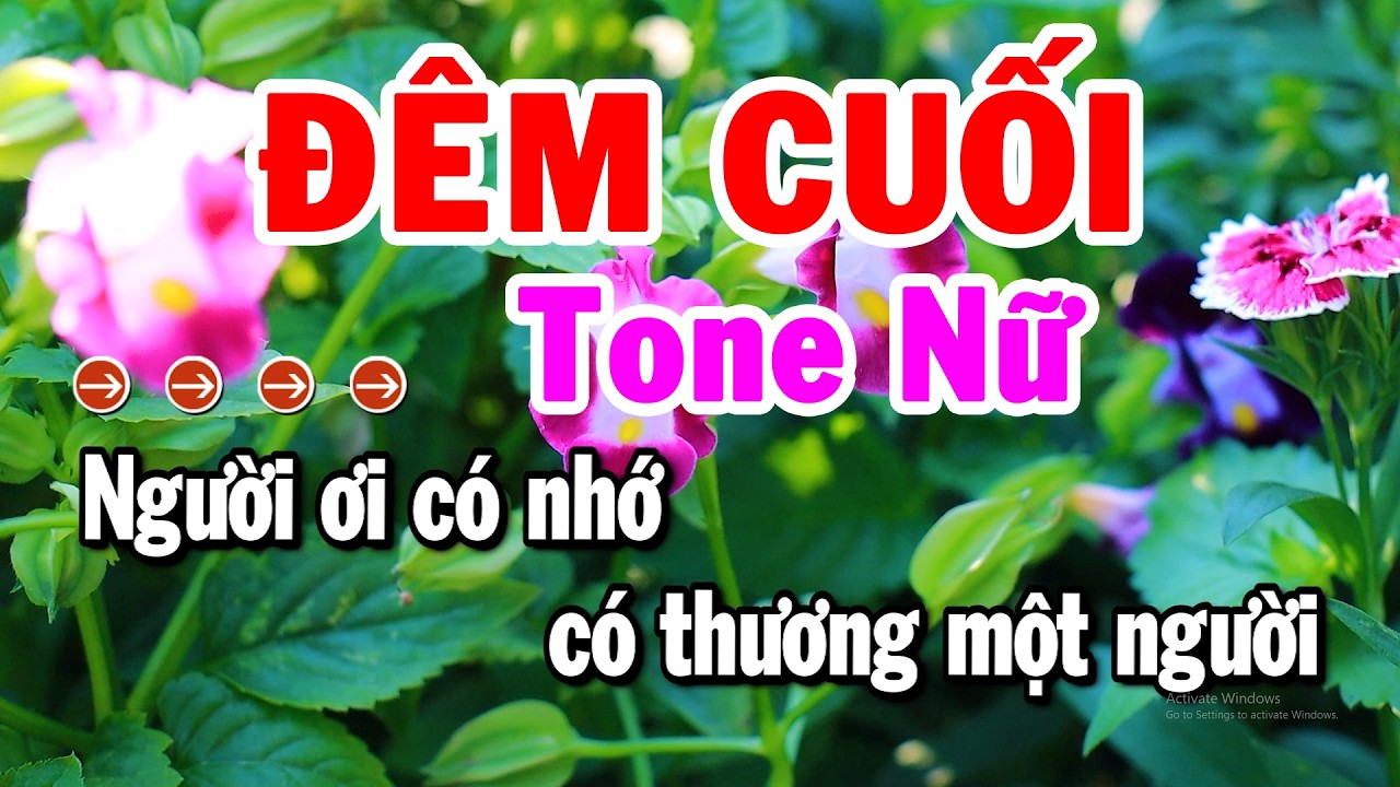 Karaoke Đêm Cuối Tone Nữ Nhạc Sống Beat Dễ Hát 2026 | Karaoke Tuyển Chọn