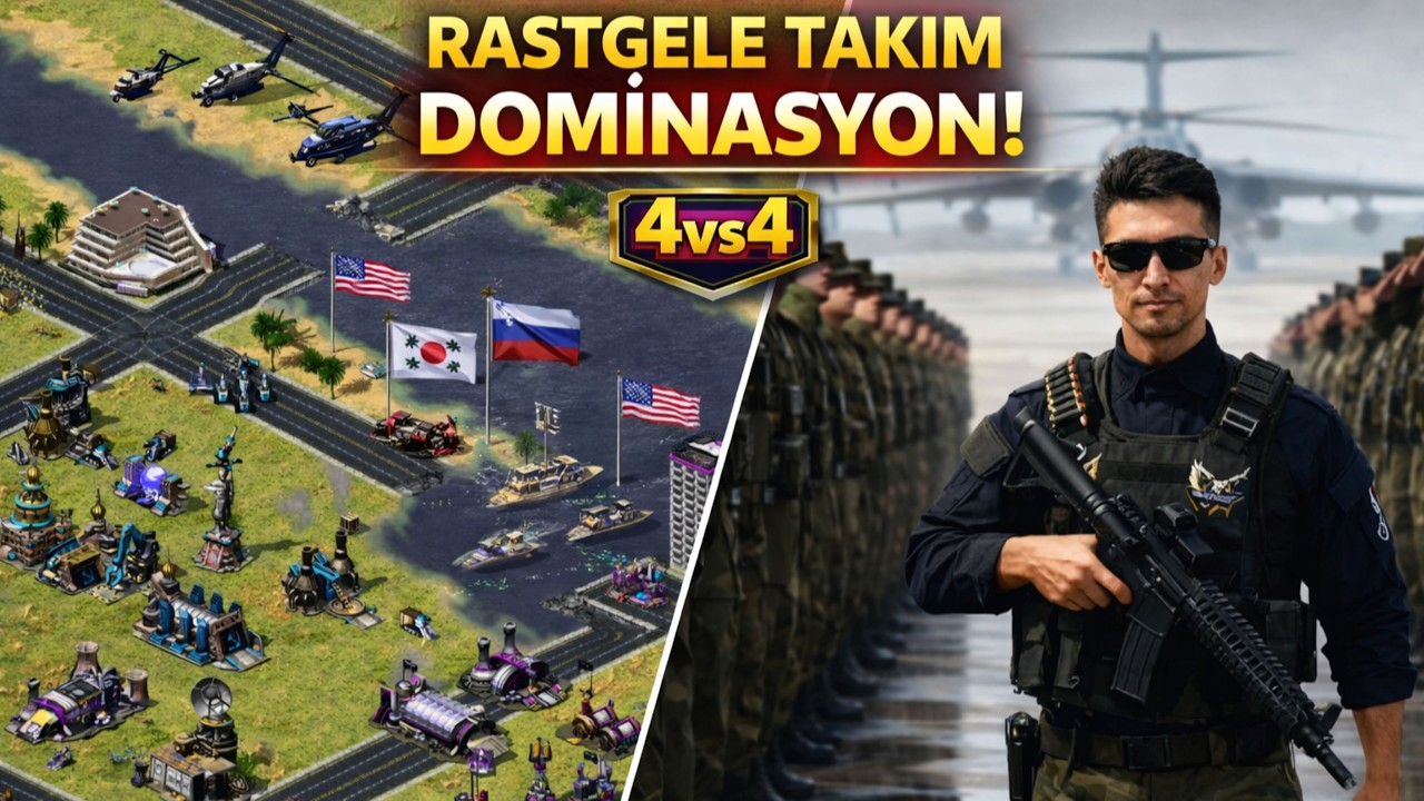 Rastgele Takımla 4vs4 Dominasyon! | Red Alert 2 Yuri's Revenge Online