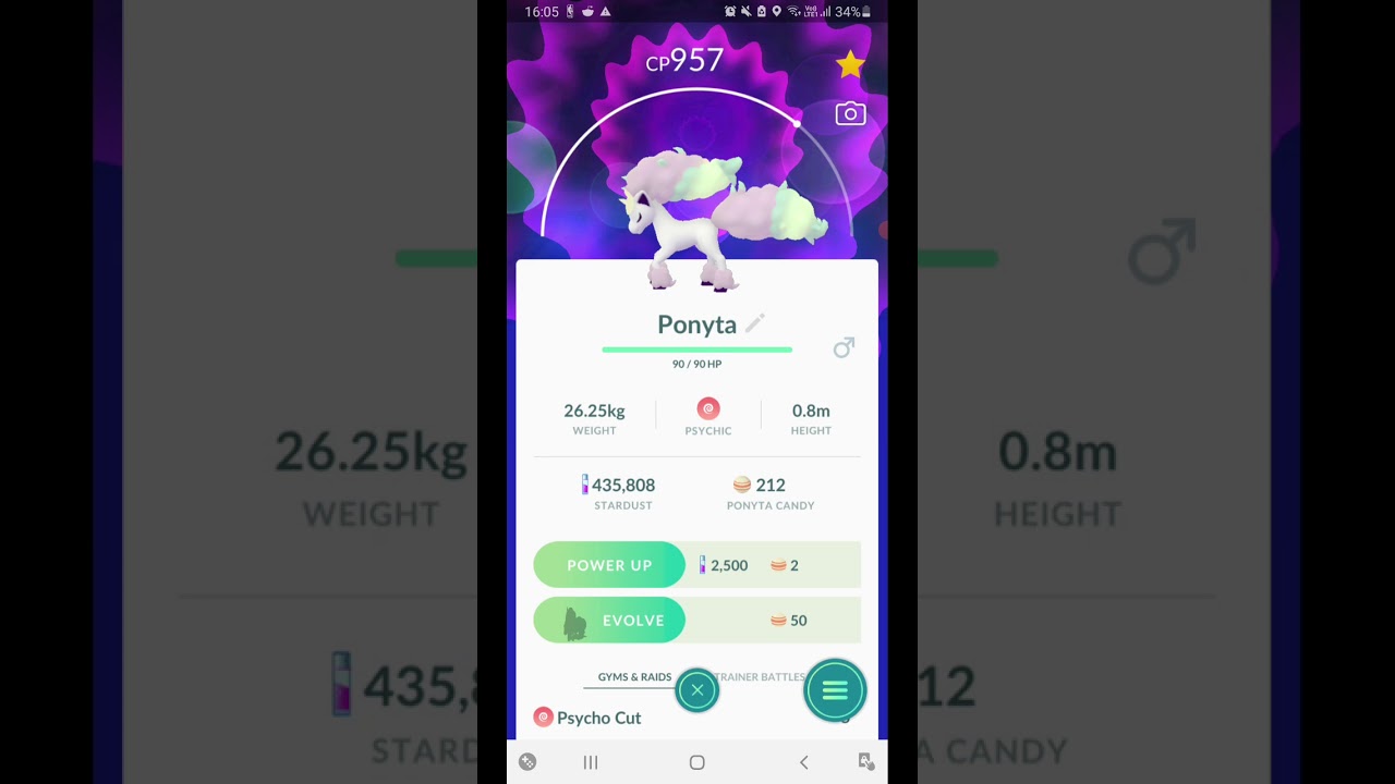 Evolution of Ponyta to Rapidash; Pokemon Go 7km egg