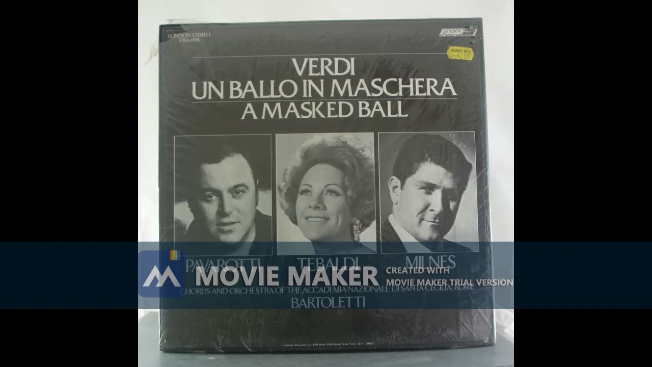VERDI: UN BALLO IN MASCHERA (1970) Pavarotti-Tebaldi-Milnes
