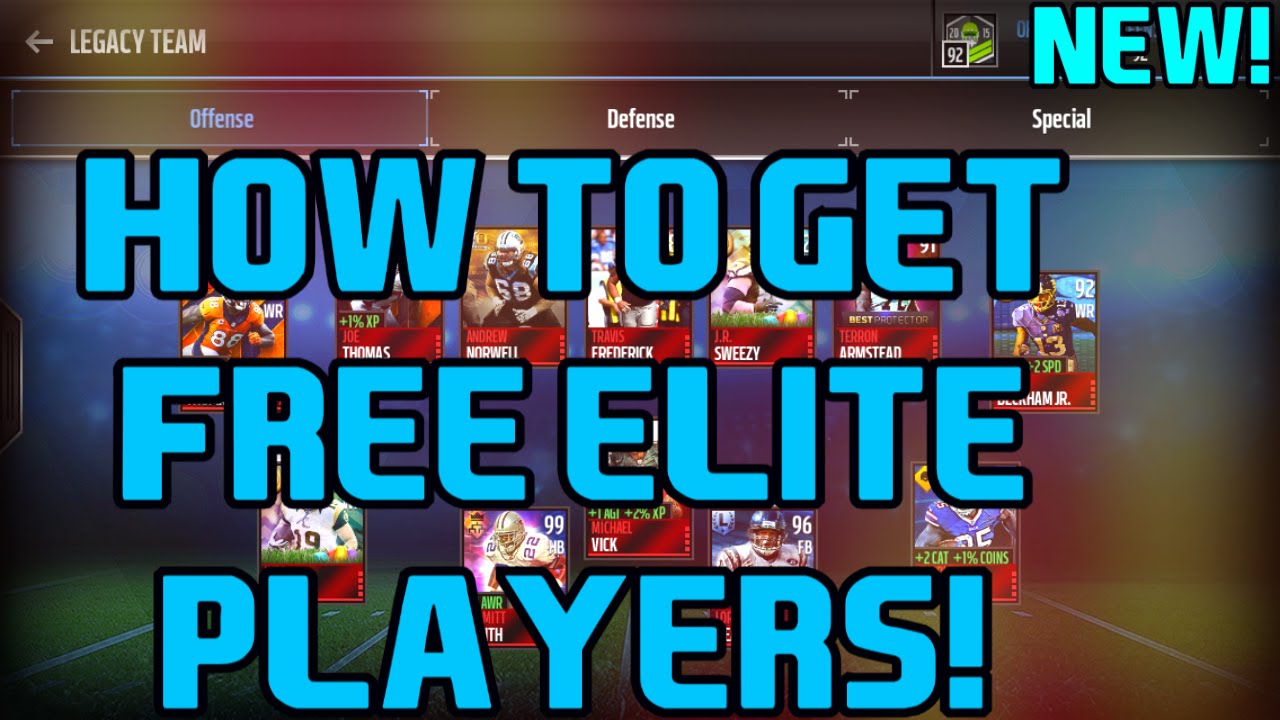 How to get FREE ELITE Players in Madden Mobile 17 NO HACKS!