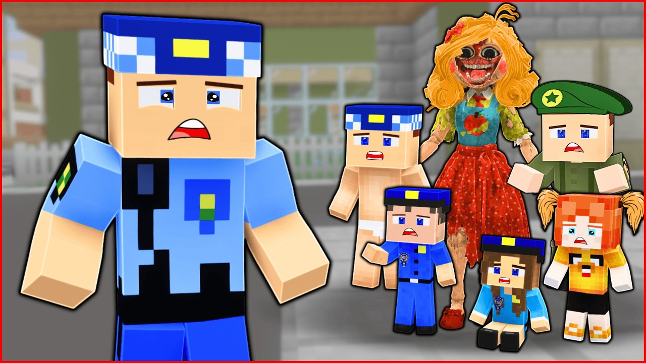 KEREM KOMİSER VE ASLI POLİS, ÇOCUKLARI KÖTÜ BAKICIYA BIRAKTI! 😱 - Minecraft