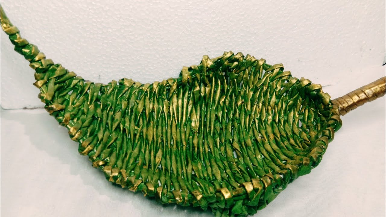 Leaf Shape Paper Basket/Weaving  Basket Making/Paper Craft ideas/@NishaSahood