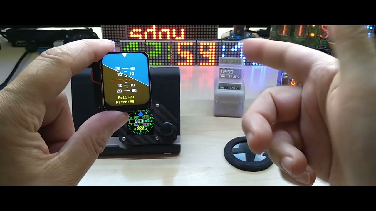 Intro of a Artificial Horizon aka Attitude Indicator that will run on the #ESP32 with the MPU6050