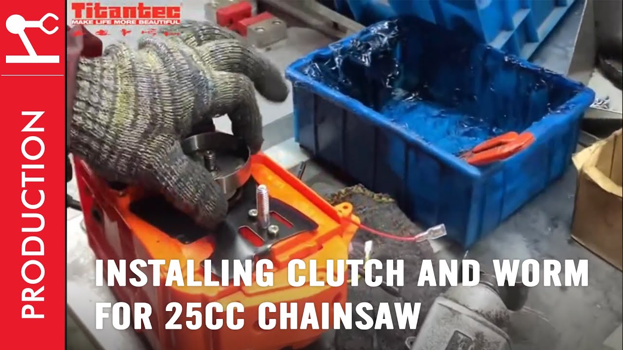 Installing Clutch And Worm For 25cc Chainsaw