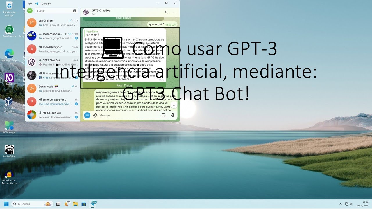 💻 Como usar GPT-3 inteligencia artificial, mediante: GPT3 Chat Bot!