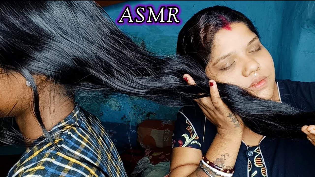 ASMR~ Doing My Sweet Sister Hair Cracking & Massage (Tingle's)  @asmrsangi7044  👧🌹❤️