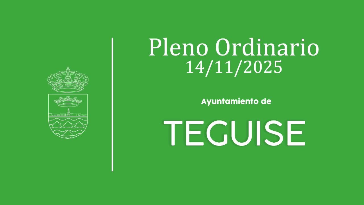 Pleno Ordinario Ayuntamiento de Teguise 14/11/2025