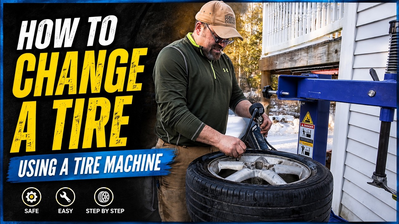 How to change a tire using a tire machine
