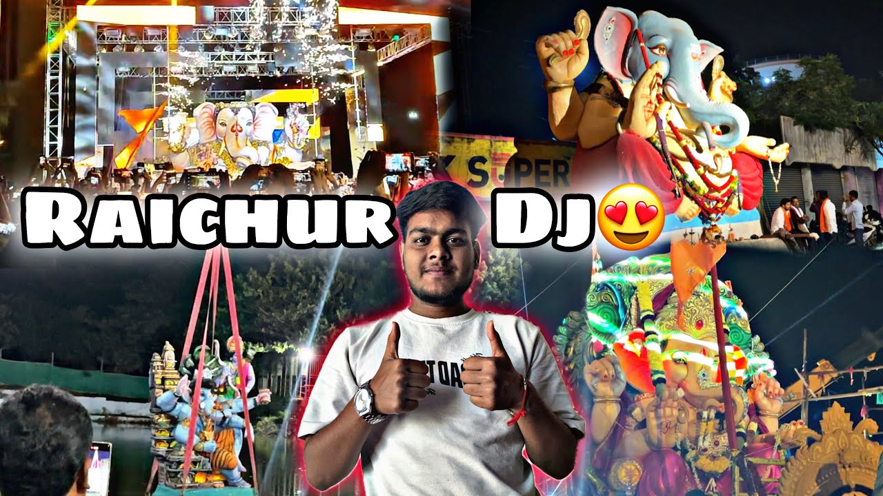 🔥Raichur Ganesh 😍 Visarjan Dj 2025 ✨ || Manish Babu Vlogs 