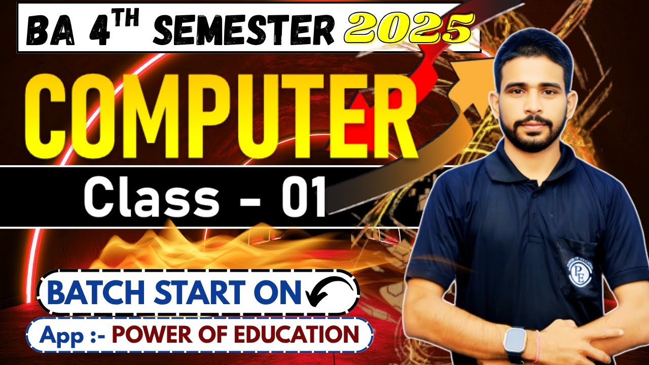 01 - Computer || SHORT Notes || B.A 4th Semester 2025 || MGSU, Bikaner