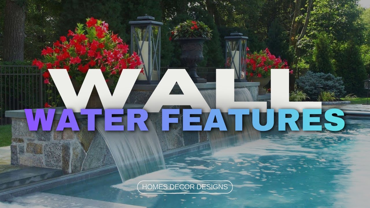 OUTDOOR WALL WATER FEATURE DESIGN IDEAS | BACKYARD RELAXING WALL FOUNTAIN FOR HOME GARDEN IDEAS