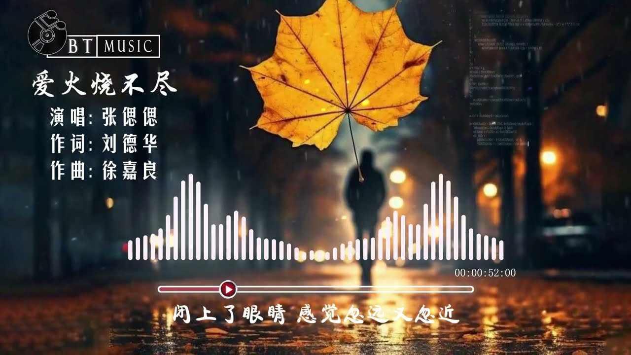 『爱火烧不尽』张偲偲【爱火为你烧啊烧不尽 , 泪水为你一生流也流不停...】🎧🎼※{ 动态歌词 Lyrics }※❤️