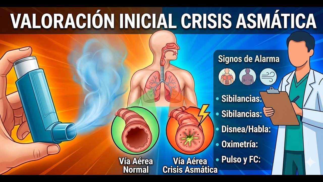 Valoración INICIAL de la CRISIS ASMATICA || Dra Erika Higuera