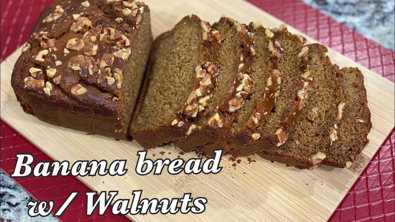 BANANA BREAD with WALNUTS uses coconut sugar / Super moist and deliciously sweet /