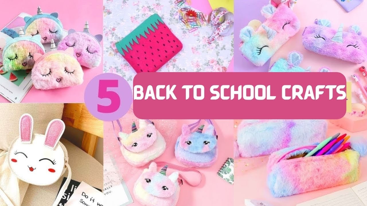 5 Back to School Crafts ✂️📚 | Easy & Cute DIY Ideas for Kids