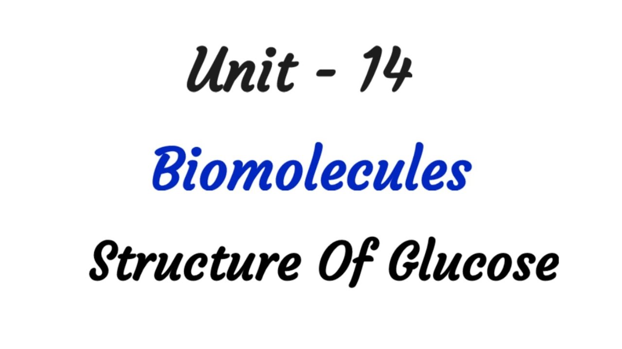 Structure of glucose | Carbohydrates | Biomolecules | TN 12 chemistry | ncert | Unit 14 | in tamil