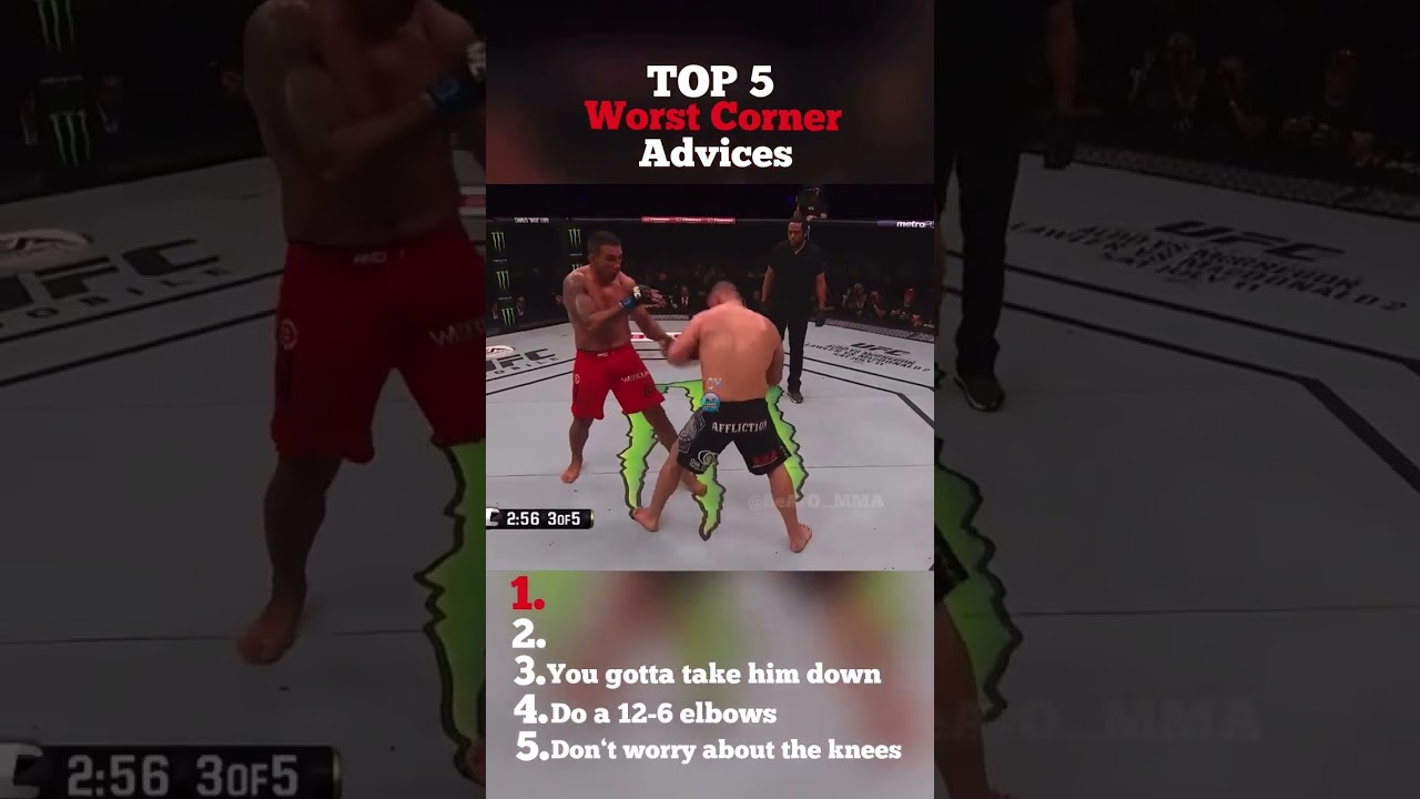 Top 5 worst corner advices 😂 #top5 #corner #advice #mma