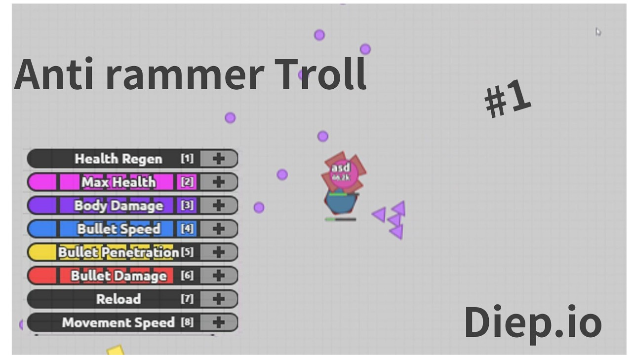 TROLLING as ANTI RAMMER build in Diep.io