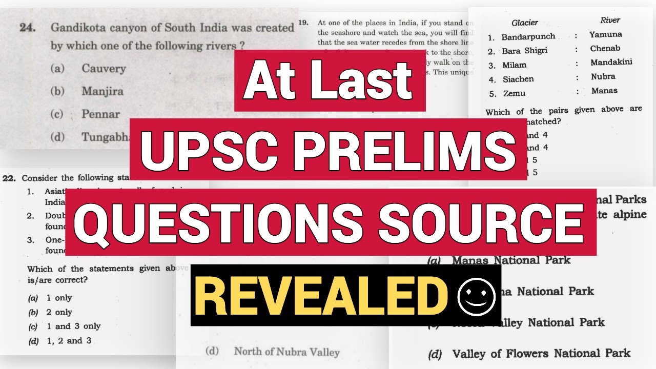 Finally, UPSC PRELIMS QUESTION SOURCE 